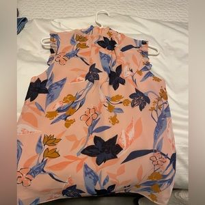 Crew top with rouched mock neck. Very cute! Worn twice